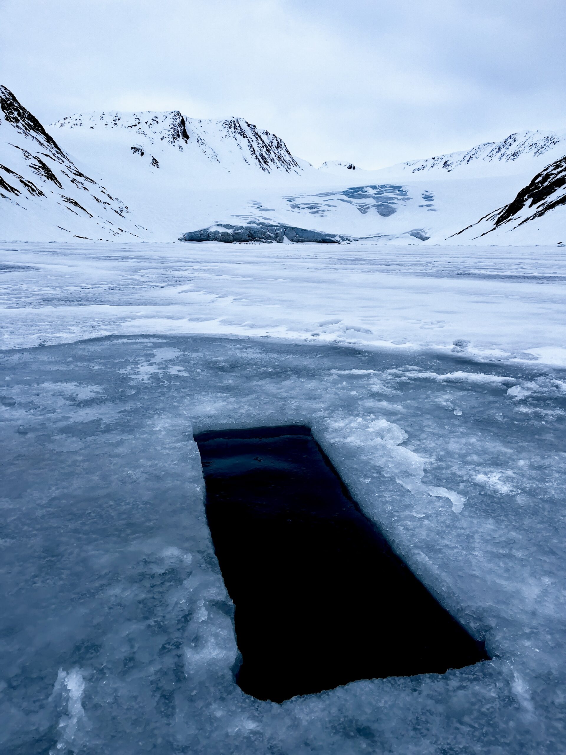 'Watery Grave', Arctic Circle Residency, glacial intervention, April 2024.