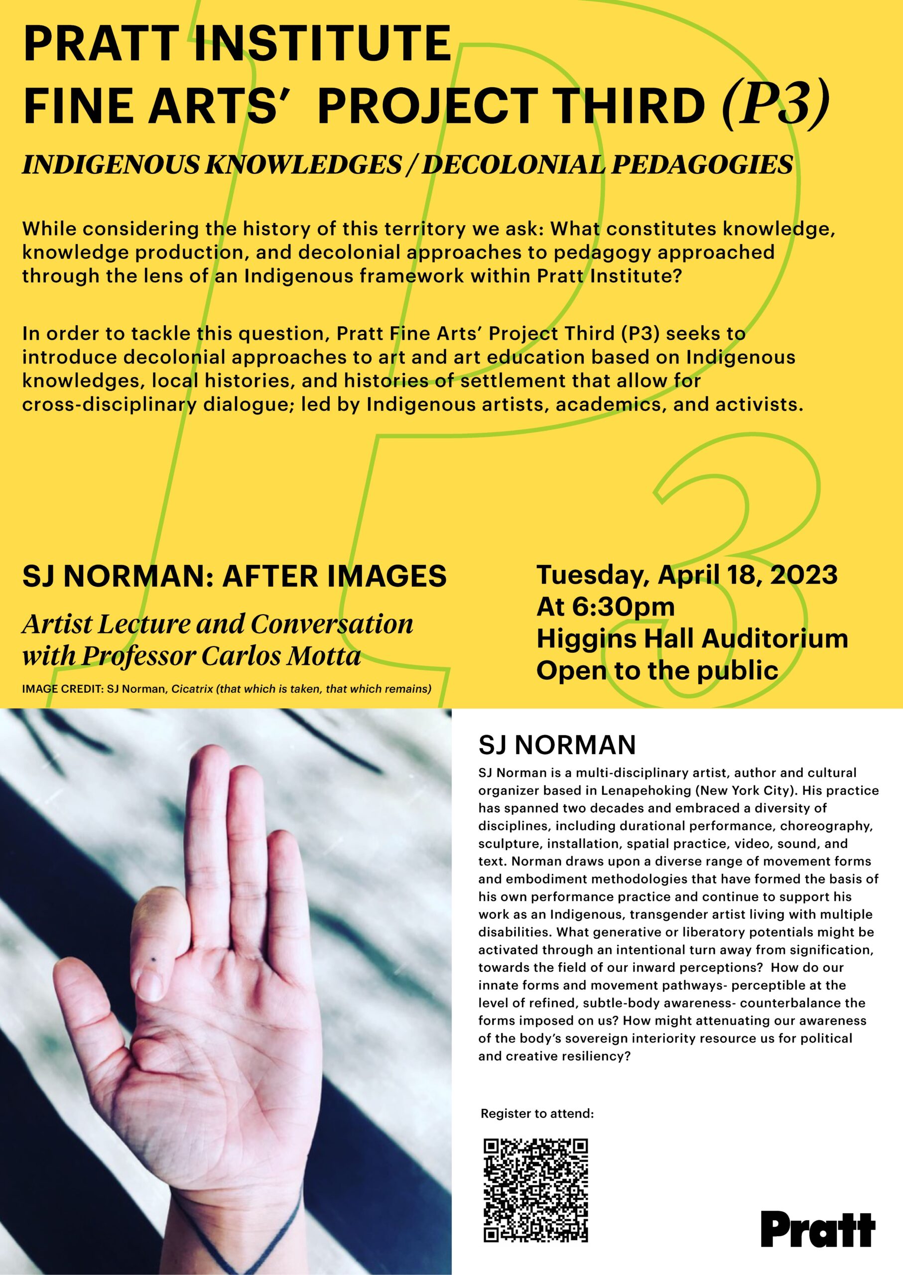 SJ NORMAN: AFTER IMAGES Artist Lecture and Conversation with