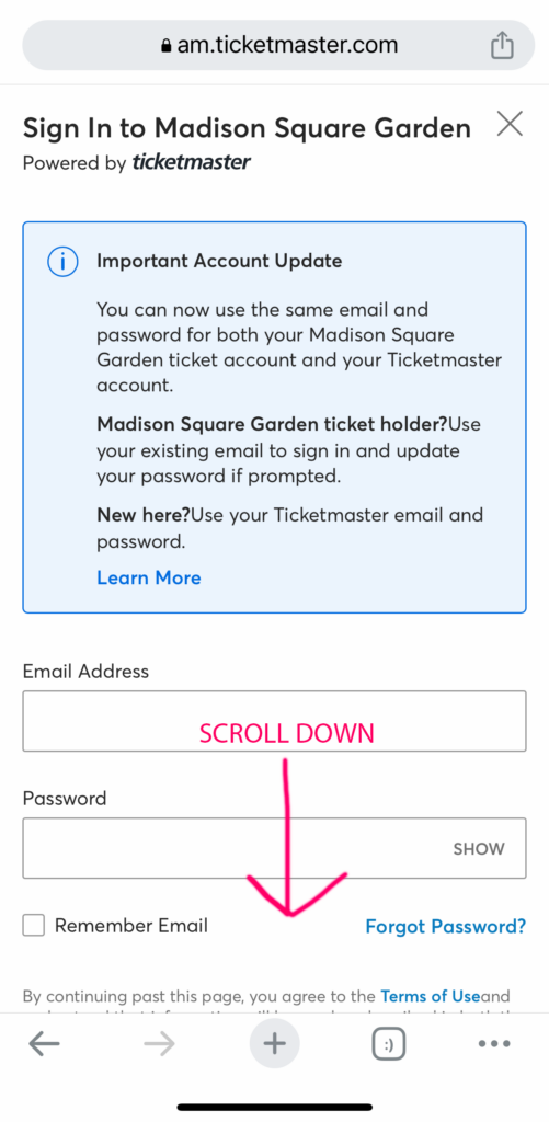 Ticketing Information